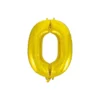 Gold Foil Number Balloon 0