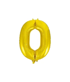 Gold Foil Number Balloon 0