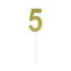 Gold Glitter Cake Topper Number 5