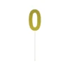 Gold Glitter Cake Topper Number 0