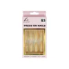 Gold Glitter Press On Nails 24pc