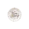 Gold Happy Birthday Paper Plates 12x7in
