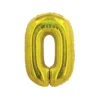 Gold Holographic Foil Number Balloon 0