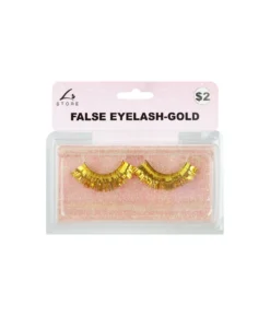 Gold Metallic False Eyelashes