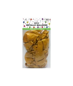 Gold Metallic Latex Balloons 12inch 50pk