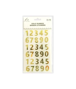 Gold Number Mirror Stickers