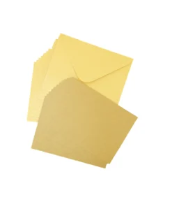 Gold Pearlised Cards & Envelopes Set 12pc