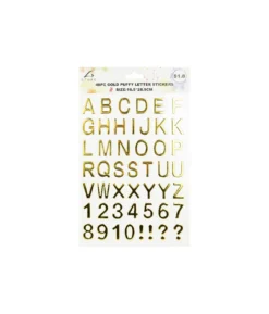 Gold Puffy Letter Stickers 48pc