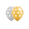 Gold & Silver Polka Dots Latex Balloons 12inch 20pk
