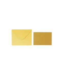 Gold Small Pearlised Cards & Envelopes Set 12pc