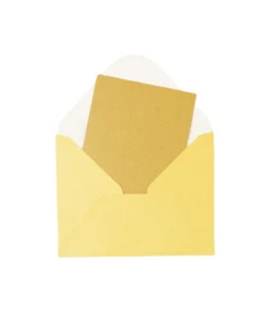 Gold Small Pearlised Cards & Envelopes Set 12pc