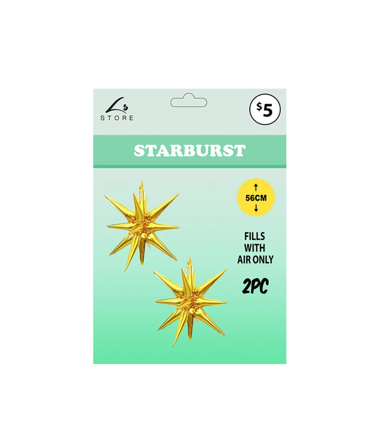 Gold Starburst 2pc 56cm