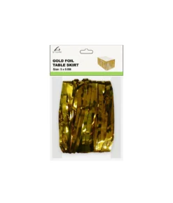 Gold Table Skirt 3×0.8m
