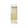 Gold & White Metallic Candles 24pk