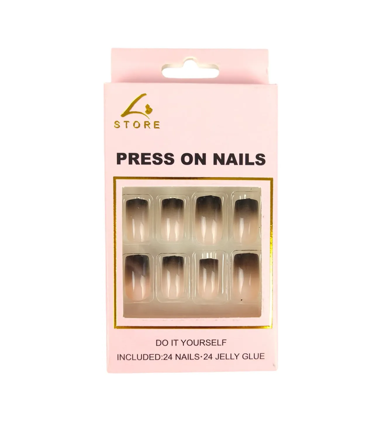 Gradient Colored Press On Nails 24pc