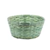 Green Bamboo Round Basket 27x12cm