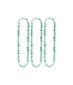 Green Happy Birthday Necklaces 78cm 3pk