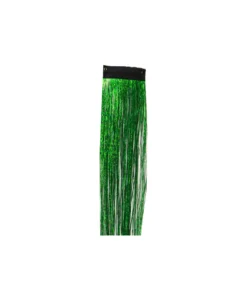 Green Tinsel Hair Extension Clip 1pc