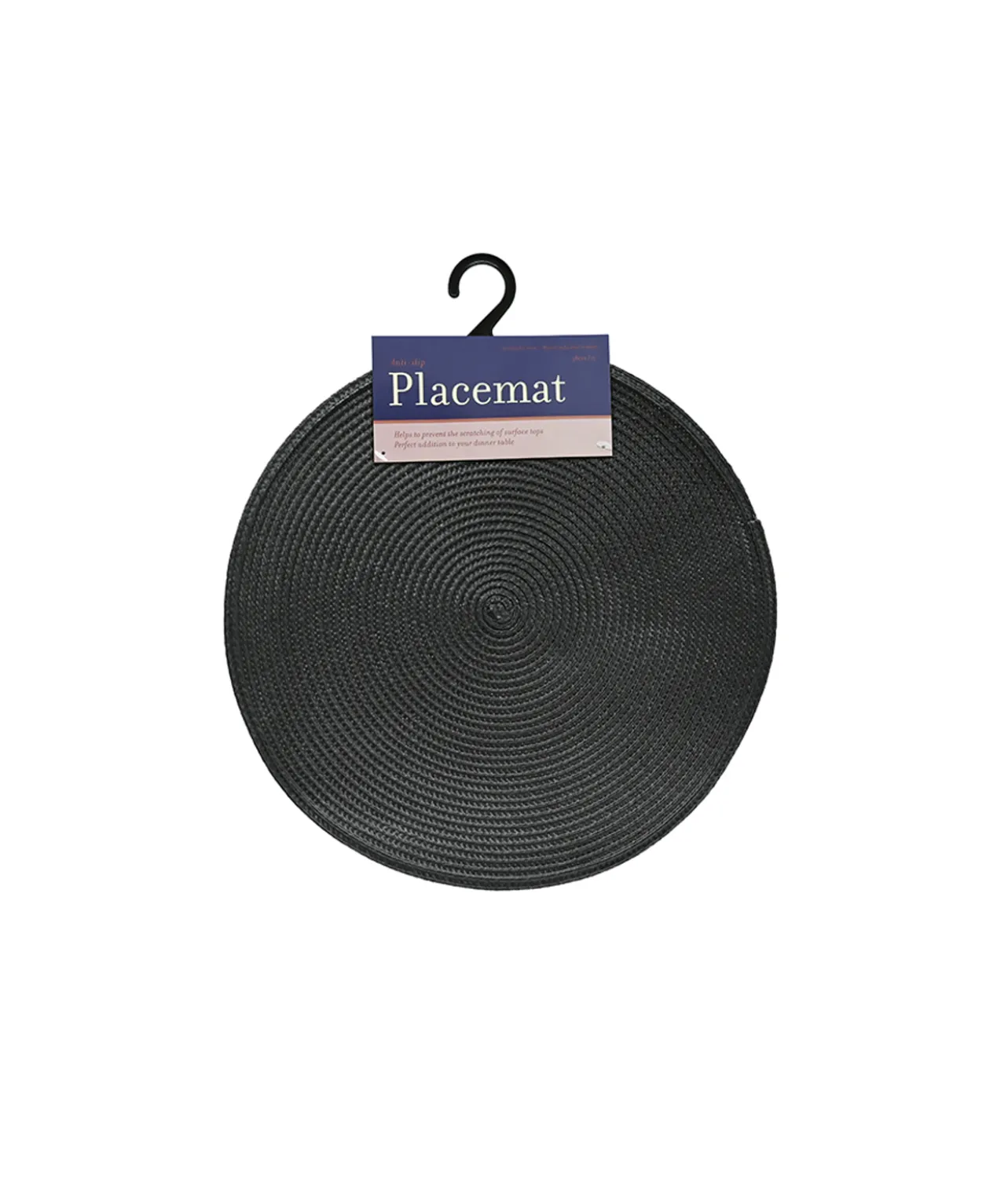 Grey PP Placemat Round 38cm