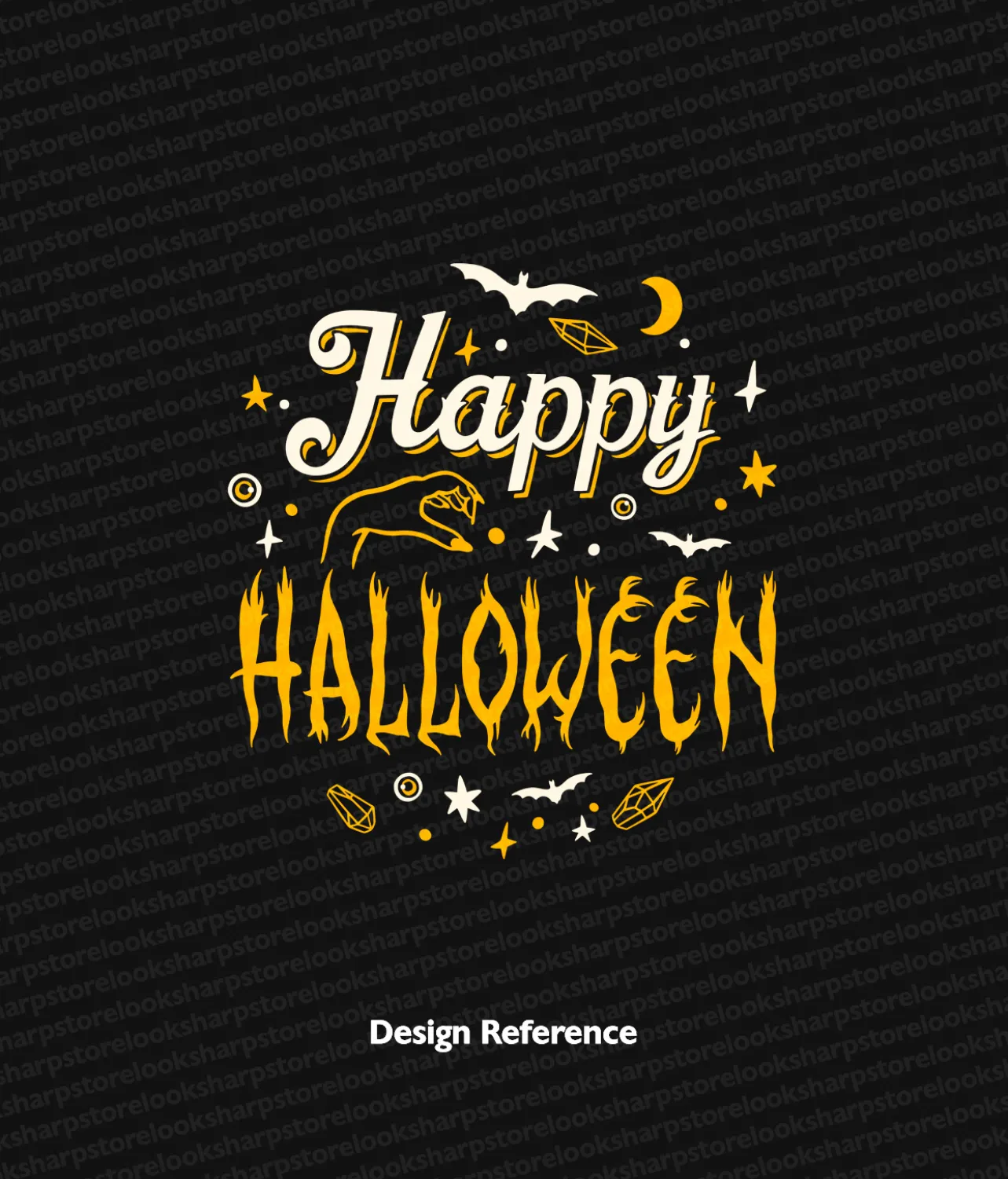 Halloween Design Black T Shirt