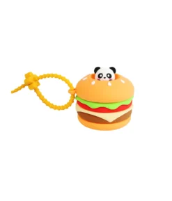 Hamburger With Popup Panda Keychain