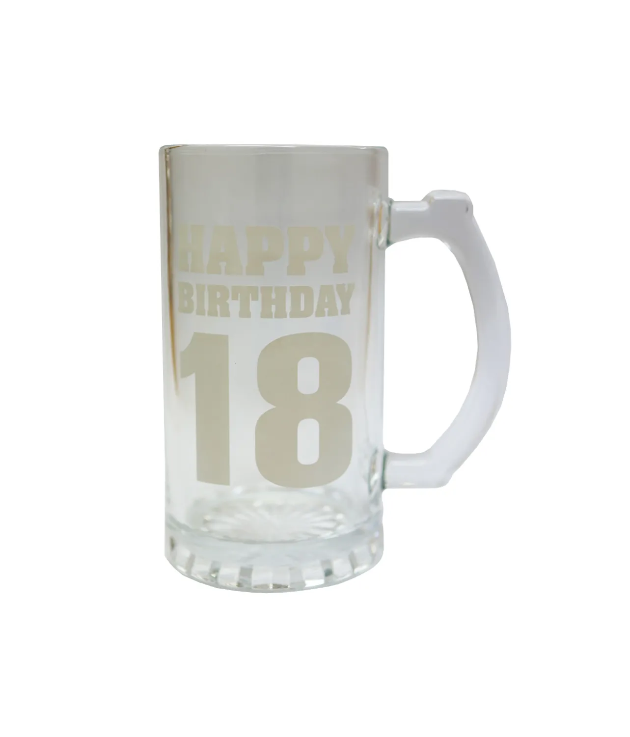 Happy Birthday 18 Beer Glass Mug