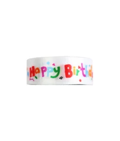 Happy Birthday Ribbon 2.5cm x 22.8m