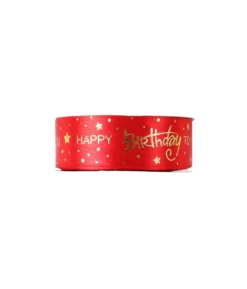 Happy Birthday Ribbon 2.5cm x 22.8m