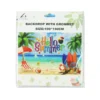 Hello Summer Beach Backdrop with Grommet 100x150cm