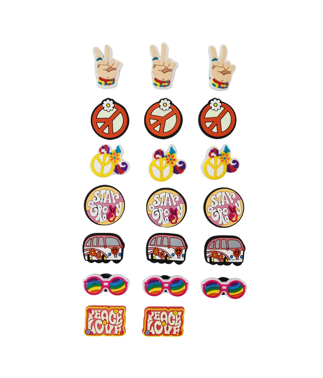Hippie Shoe Charms 20pc