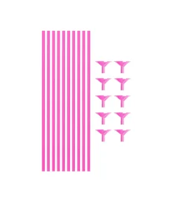 Hot Pink Balloon Stick & Cup Set 12pk