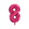 Hot Pink Foil Number Balloon 8