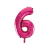 Hot Pink Foil Number Balloon 6