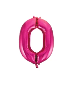 Hot Pink Foil Number Balloon 0