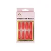 Hot Pink Glitter Press On Nails 24pc