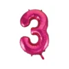 Hot Pink Number Foil Balloon 3