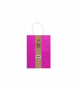 Hot Pink Small Paper Bag 4pcs
