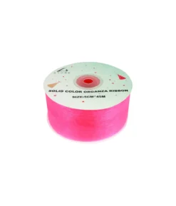 Hot Pink Solid Colour Organza Ribbon 5cm