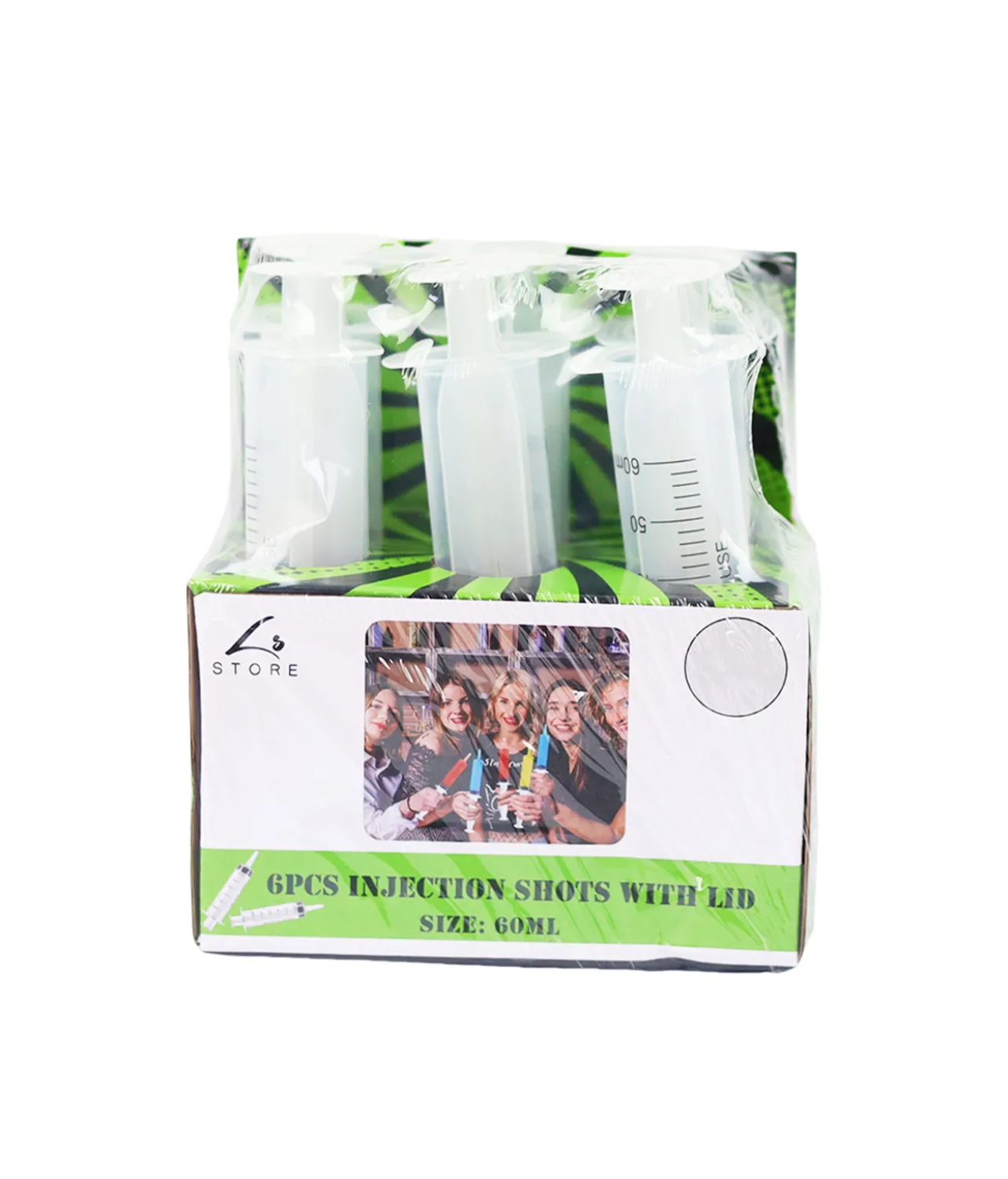 Injection Shots With Lid 60ml 6pc