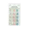 Iridescent Bear Rhinestone Stickers 15pc