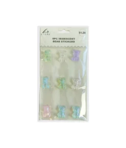 Iridescent Bear stickers 9pc