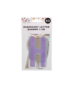 Iridescent Happy Birthday Letter Banner 1.6m
