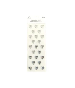 Iridescent Heart Rhinestone Stickers 23pc