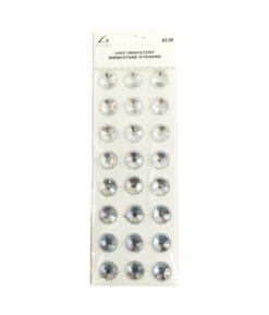 Iridescent Rhinestone Stickers 24pc