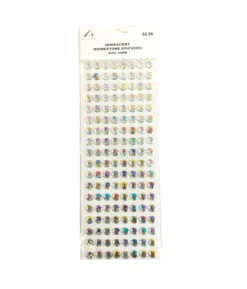 Iridescent Rhinestone Stickers 10mm