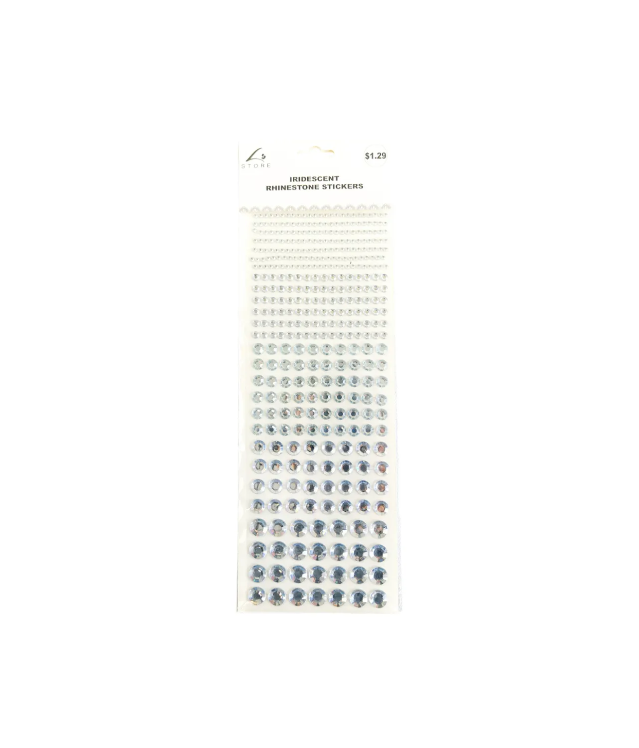Iridescent Round Rhinestone Stickers