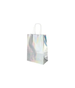 Iridescent Small Paper Bags 21cm 4pk