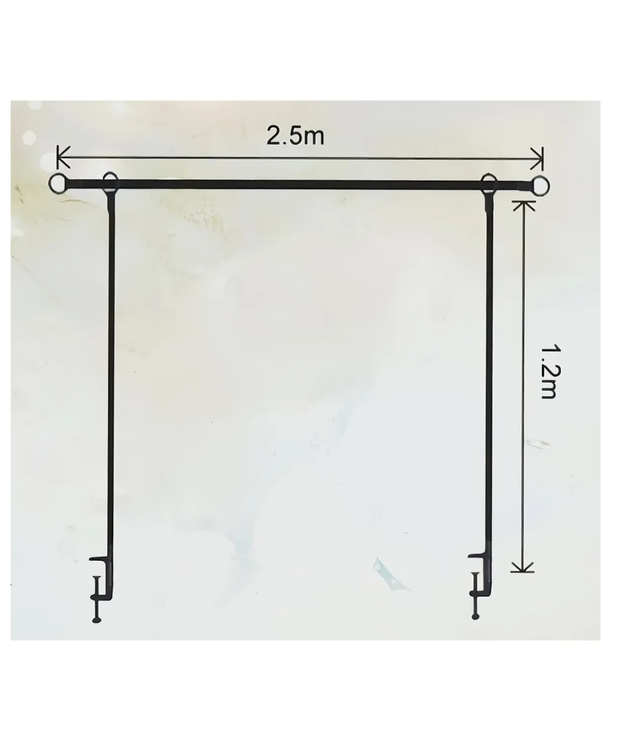 Iron Adjustable Table Arch Bracket 2.5×1.2m