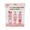 IT’S A GIRL Honeycomb Decorations 15x18cm 9PC