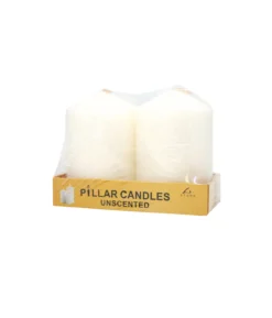 Ivory Pillar Candle 2pc 525g